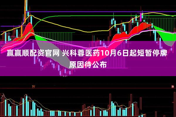 赢赢顺配资官网 兴科蓉医药10月6日起短暂停牌 原因待公布