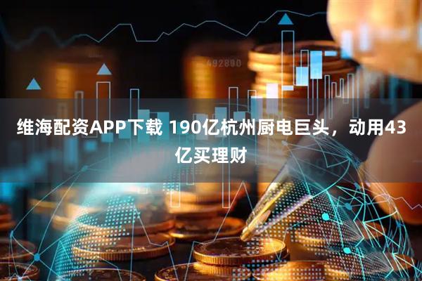 维海配资APP下载 190亿杭州厨电巨头，动用43亿买理财